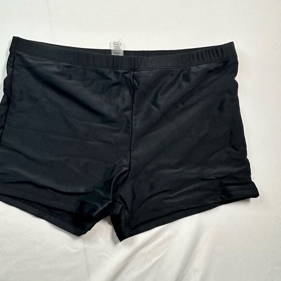 NWT Women’s Black Pink Flamingo Tankini Black Boy shorts Tummy Control - Size L - Picture 6 of 6